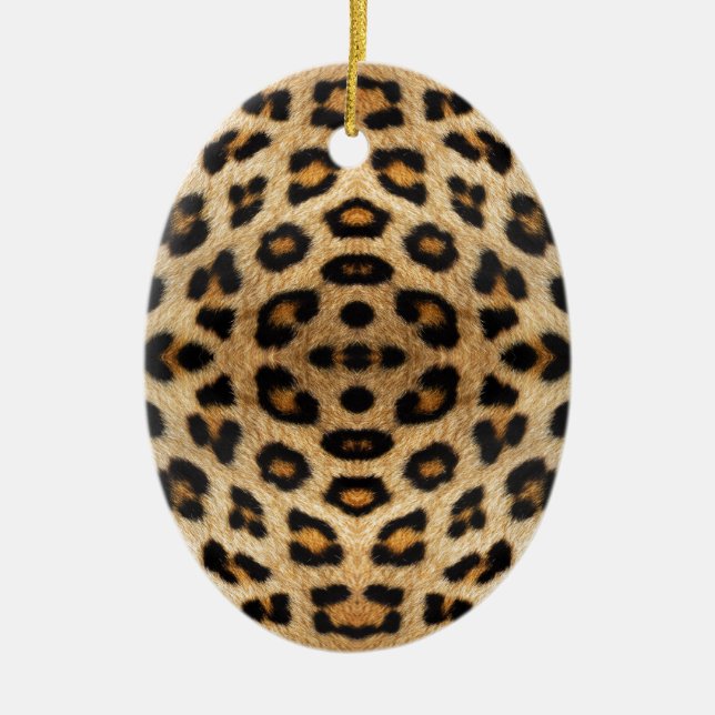 Kaleidoscope Leopard Päls Mönster Julgransprydnad Keramik (Framsidan)