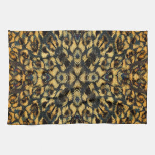 Kaleidoscope Leopard Päls Mönster Kökshandduk