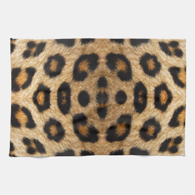 Kaleidoscope Leopard Päls Mönster Kökshandduk (Horisontell)