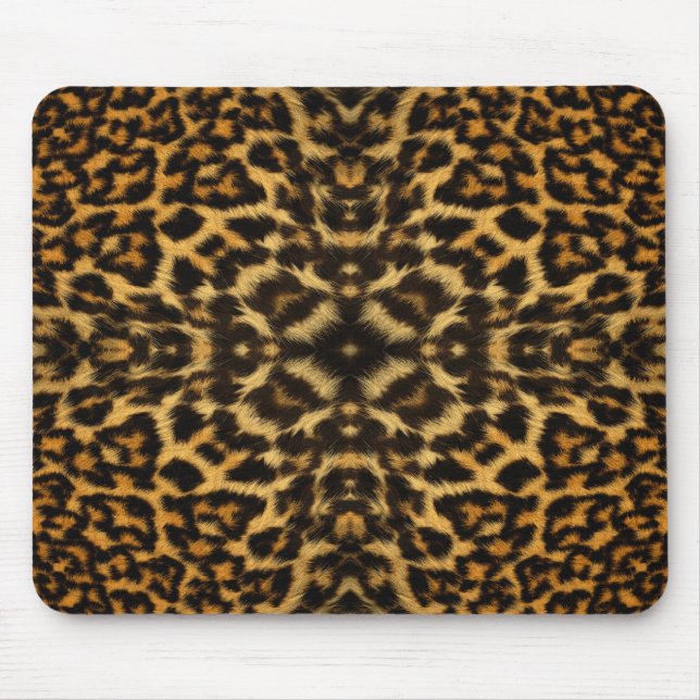 Kaleidoscope Leopard Päls Mönster moussepad Musmatta (Framsidan)