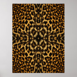 Kaleidoscope Leopard Päls Mönster poster