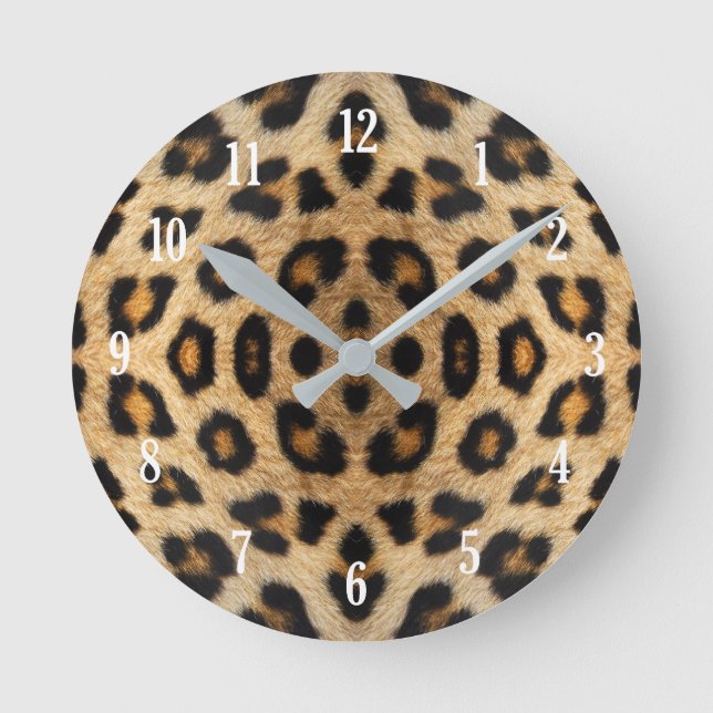 Kaleidoscope Leopard Päls Mönster Rund Klocka (Framsida)