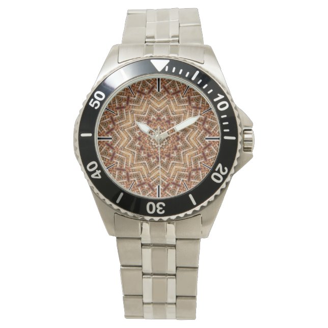 Kaleidoscope Light Brown Star Armbandsur (Framsida)