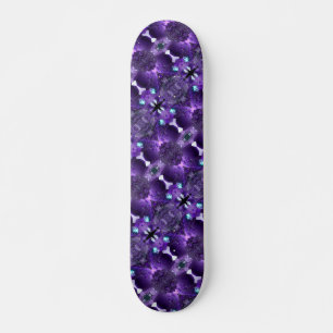Kaleidoscope Lila Abstrakt Fractal Psychedelic Mini Skateboard Bräda 18,5 Cm