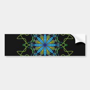 Kaleidoscope Mandala Art Black Star Bildekal