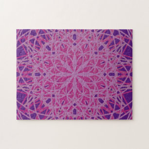 Kaleidoscope Mandala Art Flower Rosas Lila Pussel