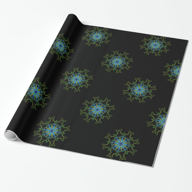 Kaleidoscope Mandala Art Gift Wrapping Papper 2 Presentpapper (Utrullad)