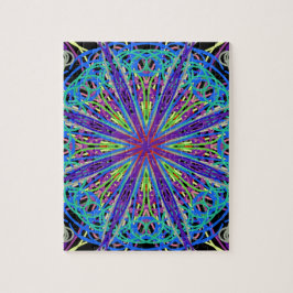 Kaleidoscope Mandala Art Glatta Färg Pussel