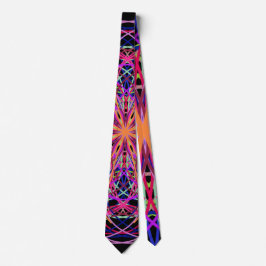 Kaleidoscope Mandala Art Glatta Färg Slips