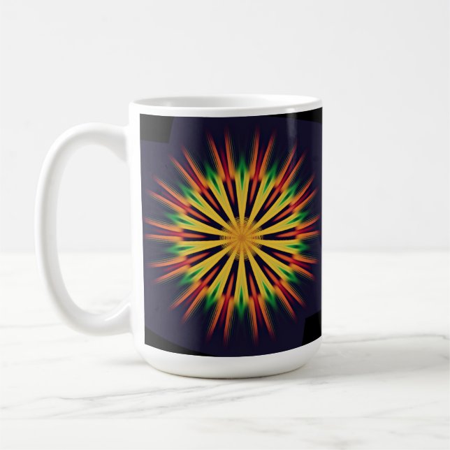 Kaleidoscope Mandala Flower-21855 Kaffemugg (Vänster)