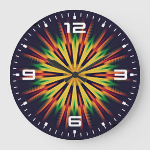 Kaleidoscope Mandala Flower-21855 Stor Klocka
