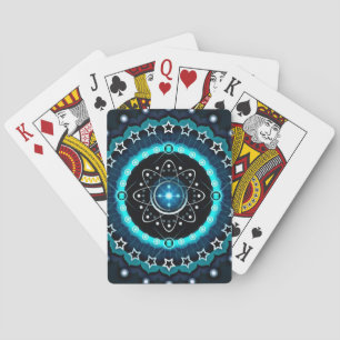 Kaleidoscope Mandala med svart bakgrund Casinokort