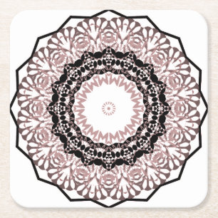 Kaleidoscope, mandala underlägg papper kvadrat