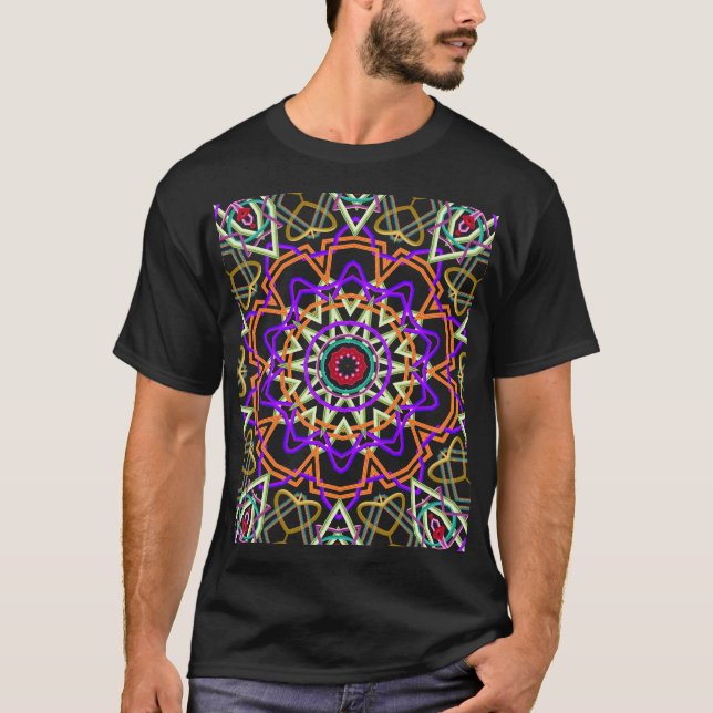  Kaléïdoscope moderne en relief T Shirt (Framsida)
