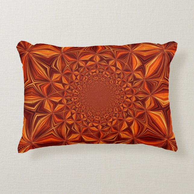 Kaleidoscope Orange Digital Papper-28503- Prydnadskudde (Framsidan)