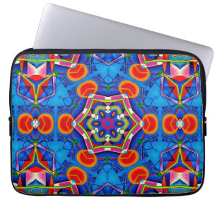 Kaléidoscope peinture à l'huile multicolore laptop fodral