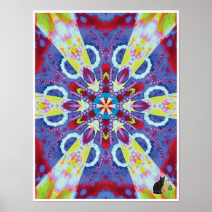 Kaleidoscope-Poster för uranskt kinetiskt kollage Poster