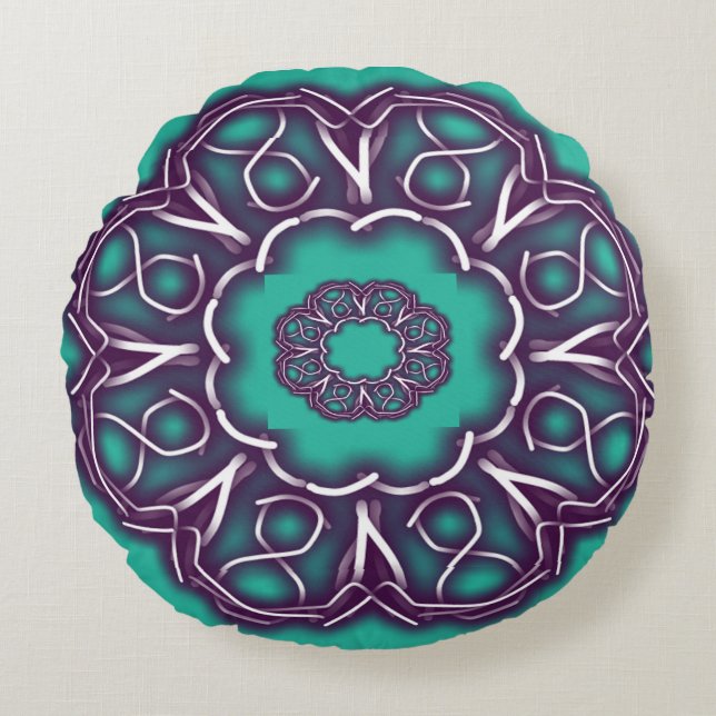 Kaleidoscope Prints Rund Kudde (Framsidan)