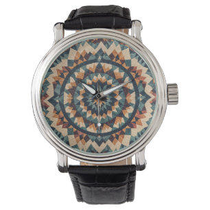 Kaleidoscope Quilt Mönster Armbandsur