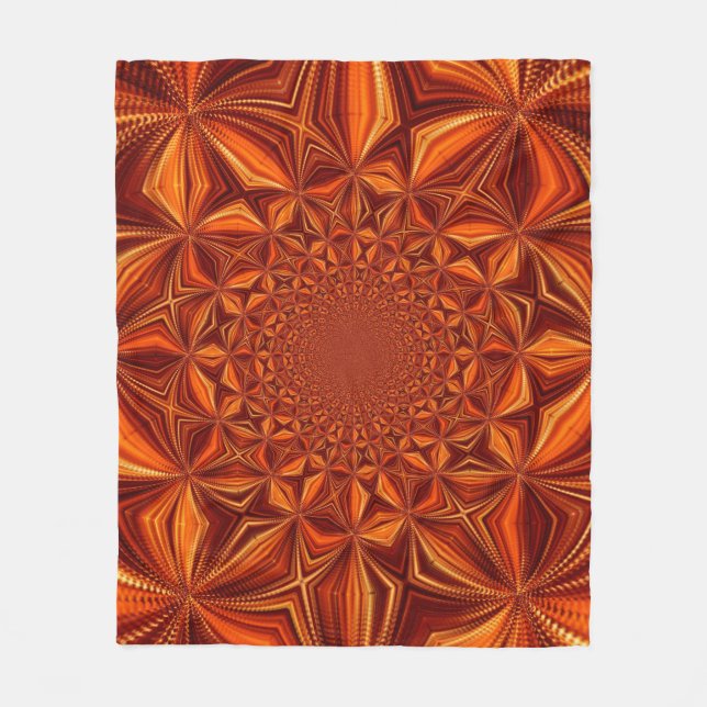 Kaleidoscope Red Digital Papper-28503 Fleecefilt (Framsidan)