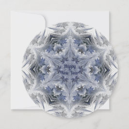 Kaleidoscope Snowflake Gott nytt år-plattkort