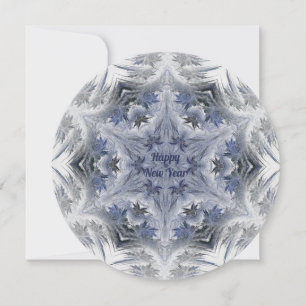 Kaleidoscope Snowflake Gott nytt år-plattkort
