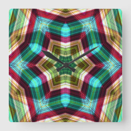 Kaleidoscope-stjärna migrerar till hexagon med dju fyrkantig klocka