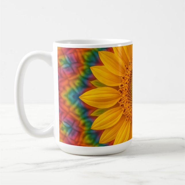 Kaleidoscope Sunflower  Kaffemugg (Vänster)