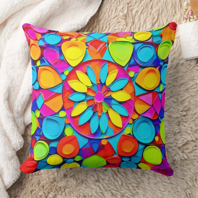 Kaleidoscope Symphony Artwork Kudde (Filt)