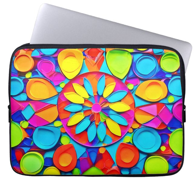 Kaleidoscope Symphony Artwork Laptop Fodral (Framsidan)