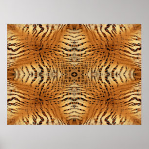 Kaleidoscope Tiger Päls Mönster poster