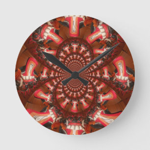 Kaleidoscope Tunga Art-utskrift/grafik Rund Klocka