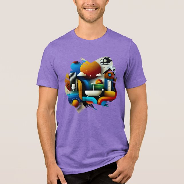 Kaleidoscope Vision - Psychedelic Abstrakt Mönster T Shirt (Framsida)