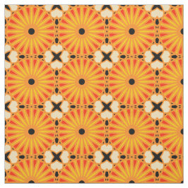 Kaleidoscope Wheel Mönster P Black Red Gult 1 Tyg