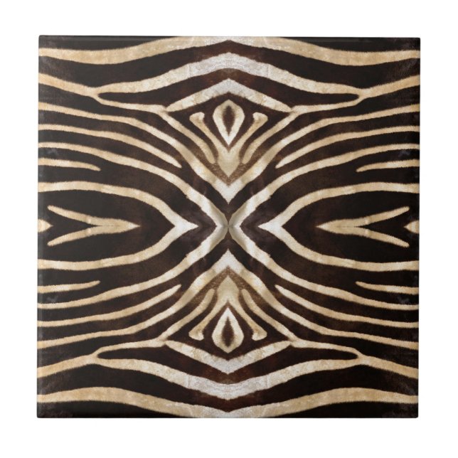 Kaleidoscope Zebra Päls Mönster Kakelplatta (Framsidan)