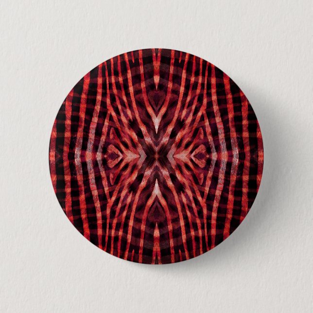 Kaleidoscope Zebra Skin Mönster Knapp (Framsida)