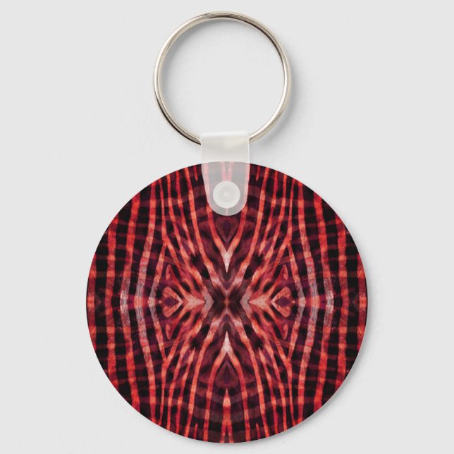 Kaleidoscope Zebra Skin Mönster Nyckelring (Framsida)