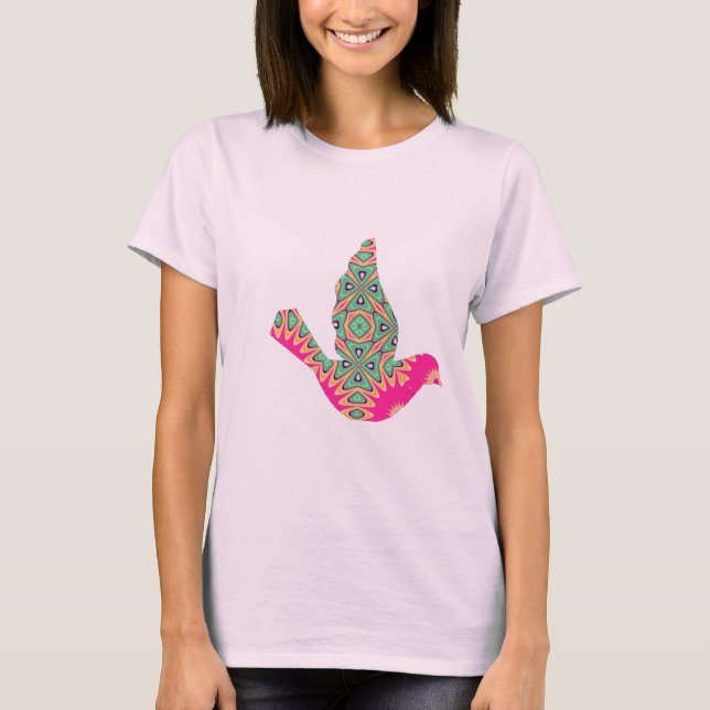 KaleidoscopefågelTee. Tee Shirt (Framsida)