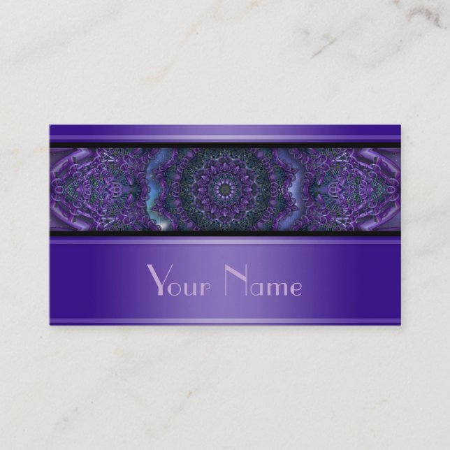 KaleidoscopeFractalMandala V + din text Visitkort (Framsida)