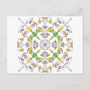 Kaleidoscopekaniner Vykort