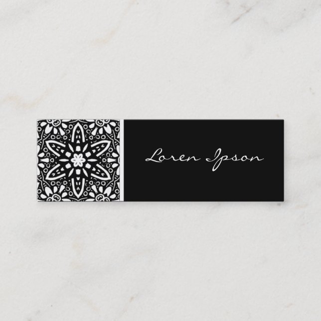 Kaleidoscopic blomma mini visitkort (Framsida)