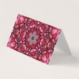 Kaleidoscopic Crimson Dahlia Blank Greeting Card Kort