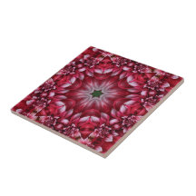 Kaleidoscopic Crimson Dahlia