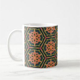 Kaleidoscopic Croton Löv - "Facet" Kaffemugg