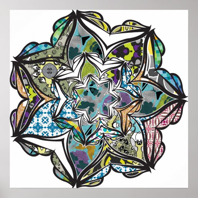 KALEIDOSCOPIC FLOWER POSTER (Framsidan)