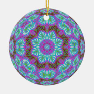 Kaleidoscopic Fractal Ornament.1 Julgransprydnad Keramik