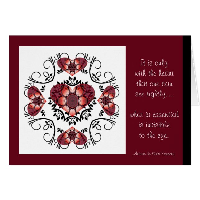 Kaleidoscopic hjärta Card.4 Hälsningskort (Framsidan Horizontal)