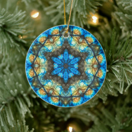 Kaleidoscopic Labradorite "Stached Glass" Julgransprydnad Keramik