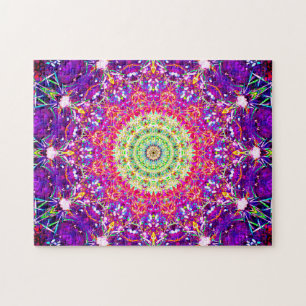 Kaleidoscopic Mandala för regnbågeFractals Pussel