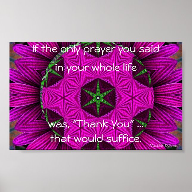 Kaleidoscopic Mandala "Tack" Poster (Framsidan)